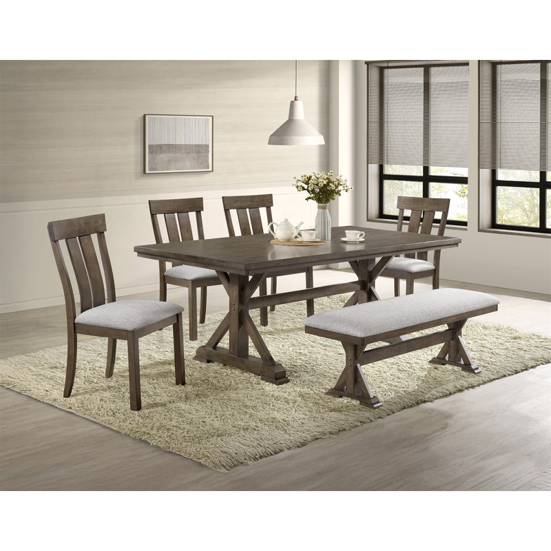 Banc de salle à manger rembourré, H 18,7 po x l 53,4 po x P 16 po