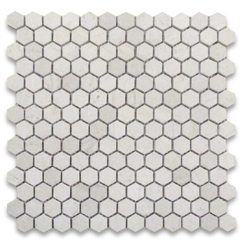 Moleanos Beige Golden Beach Limestone 1 Inch Hexagon Mosaic Tile