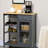 Rolling Kitchen Cart with 4-bottle Wine Rack-1412006474