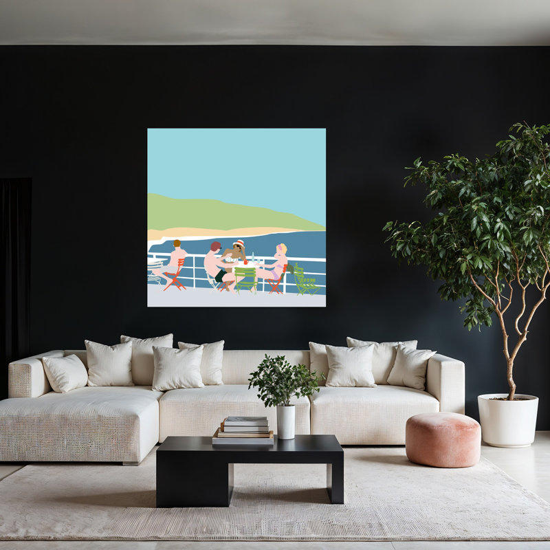 Art contemporain abstrait été, H 48 po x l 48 po