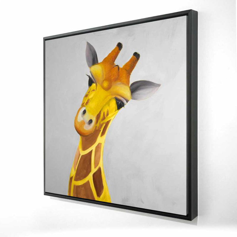 Curieuse girafe sur toile | Décor animal africain pour le salon