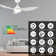 Daisy 45'' Smart Ceiling Fan With Remote, Light Kit Included,Works With Google Assistant And Amazon Alexa,Siri Shortcut
