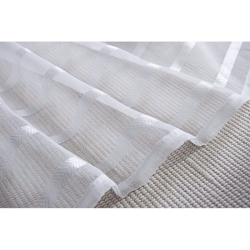 Cangelosi Sheer Curtain Single Panel, White