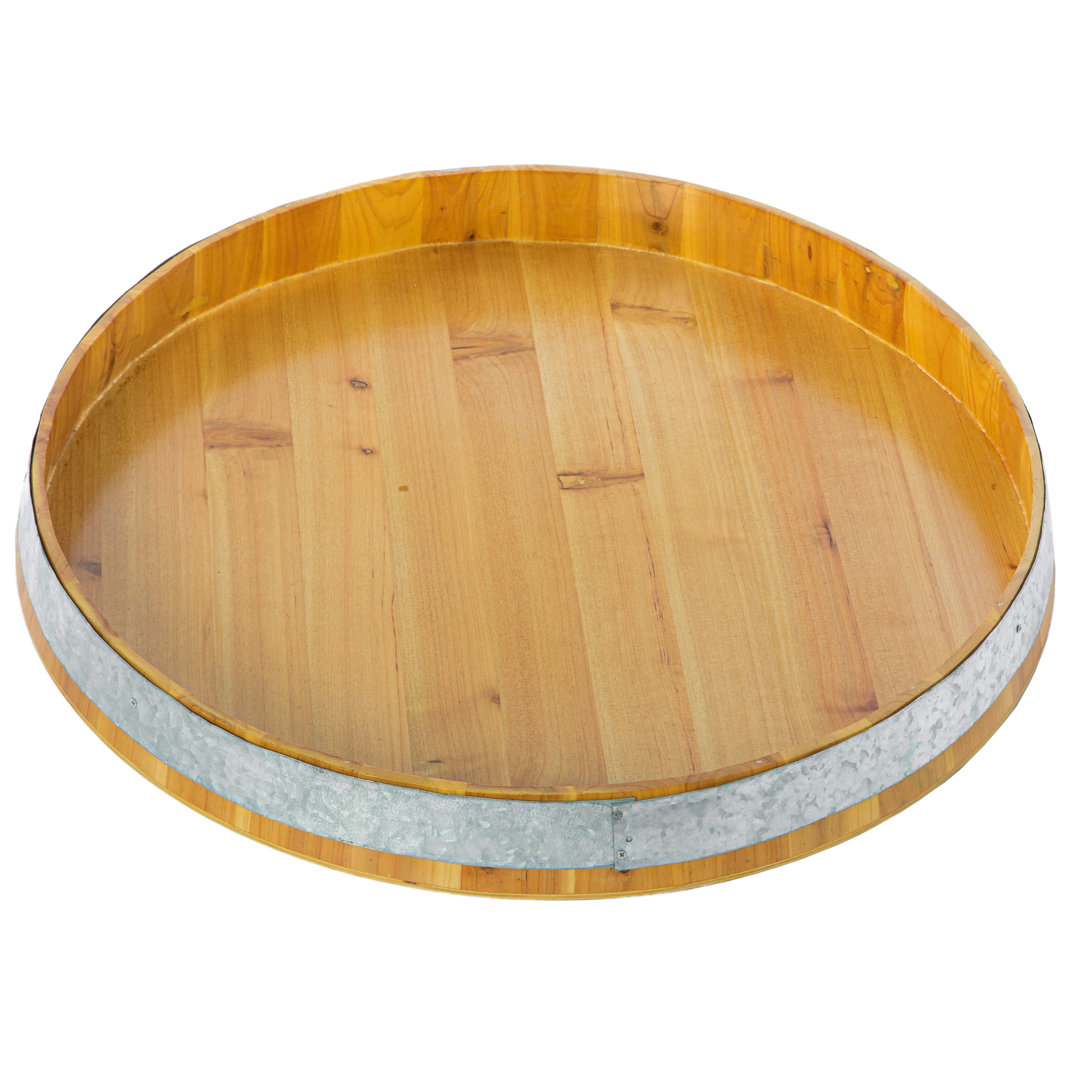 Aldreth Solid Wood Tray Breakwater Bay
