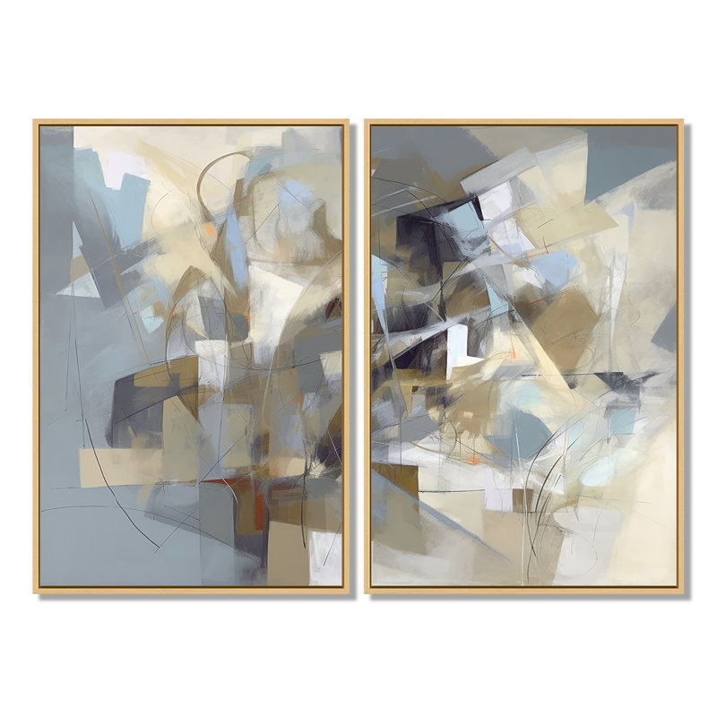 Beige et gris, Créature non limitée III - Beige, reproduction d'art moderne sur toile, H 36 po x l 48 po, Crème, crème