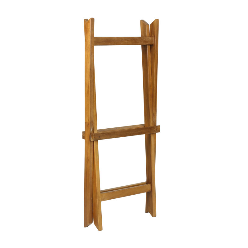 Teak Rectangular Foldable Solid Wood Side Table