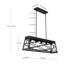 Lustre suspendu à 5 lumières pour îlot de cuisine avec finition noir mat-238084225
