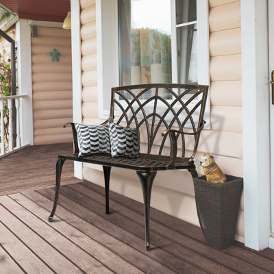 Batholo Powder Coated Aluminum Outdoor Bench