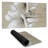 White abstract wild flowers - 15.75"x31.50" Desk mat
