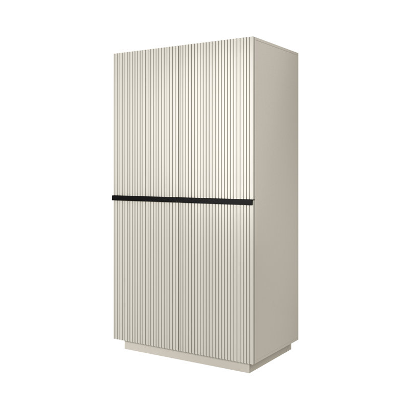 Alylah Manufactured Wood Wardrobe, Cashmere/Matte Black
