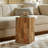 Hernest 11 inch MCM Old Elm Side Table for Living Room