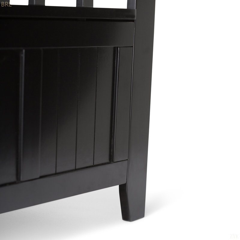 Acadian - Banc de rangement pour hall d'entrée, Noir