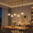 Abner Metal Pendant with Bark-Textured Glass Shades-1188212124
