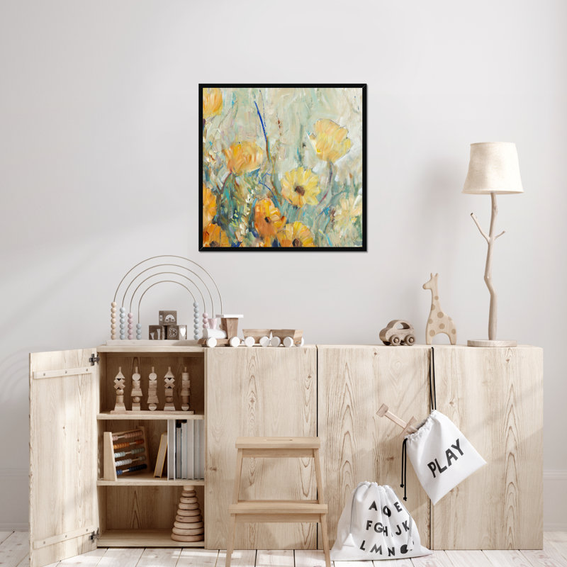 Floral Expression I by Timothy O' Toole - Painting, Black Framed Paper Print, 95cm H x 95cm W