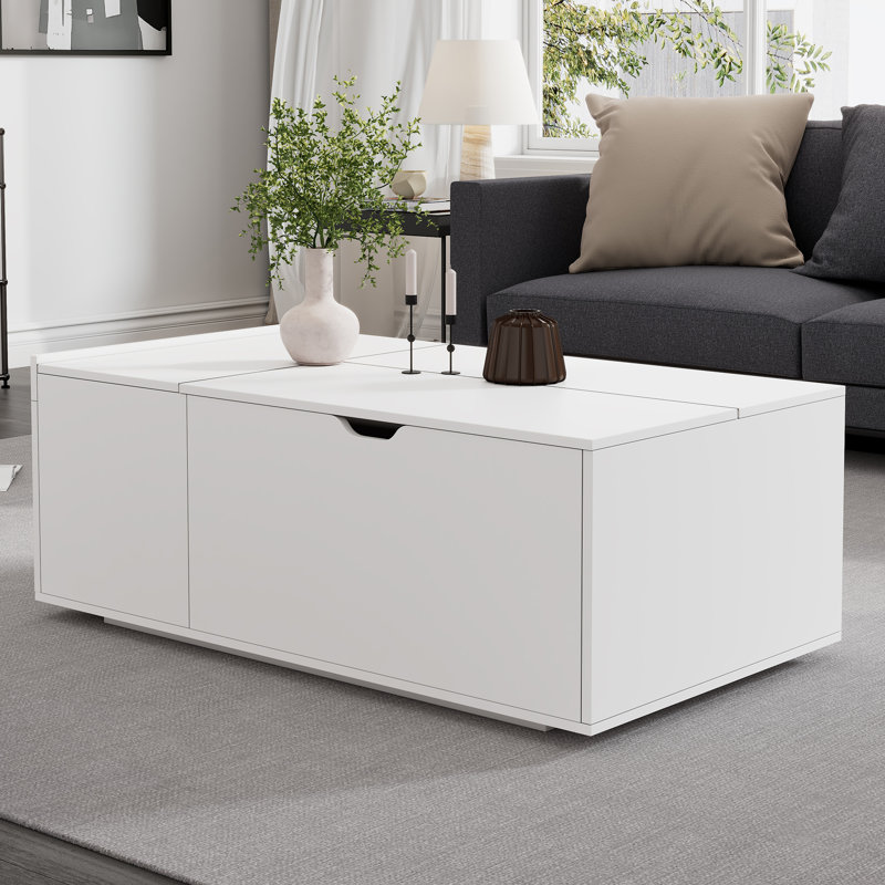 Lift Top Pedestal Coffee Table with Storage