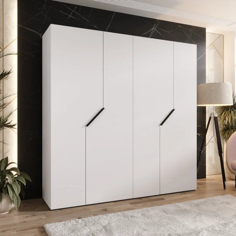 Manufactured Wood Wardrobe, White