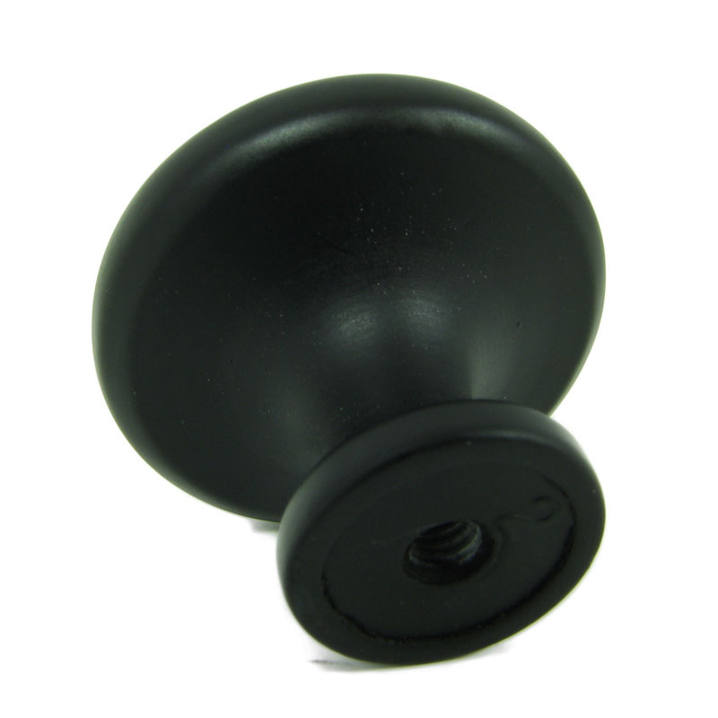 Rope 1 1/4" Diameter Mushroom Knob Multipack, Matte Black