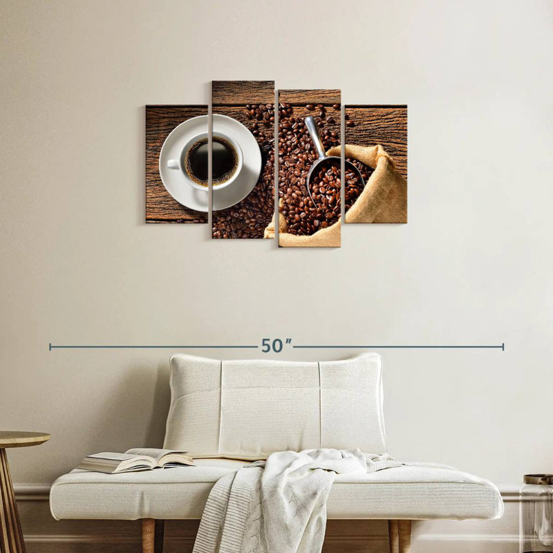 Yarlin Coffee Cup And Beans, 22'' H x 36'' W