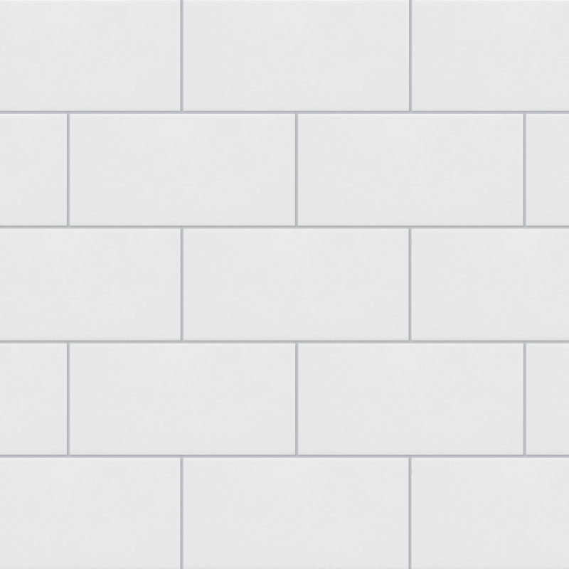 Carreau de céramique 4 "x 8" Berkeley, Blanc arctique mat