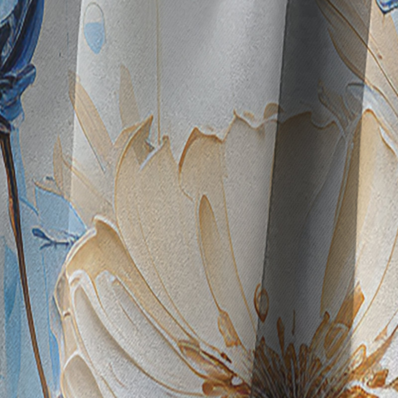 Madelynn - Rideau cornflowers - Rideau occultant à motif floral - 1 panneau, L 52 po x L 120 po