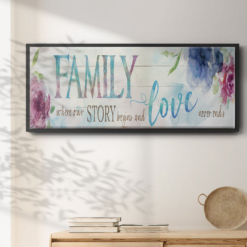 Family Love Story - toile encadrée