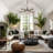 Mansurah 5-Light Shaded Wagon Wheel Black/Brass Chandelier