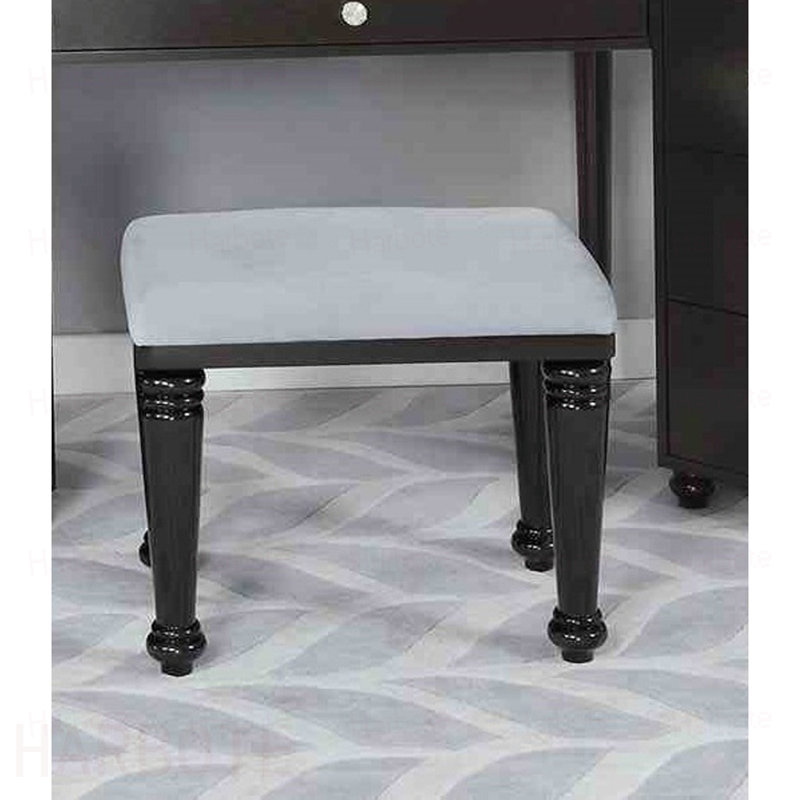 Ensemble de meuble-lavabo avec tabouret avec tiroirs de rangement en verre de 8 mm à DEL sur miroir