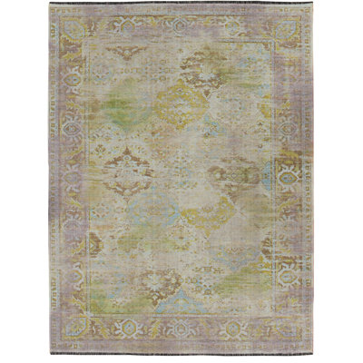 Laurel Connie-Leigh Lilac And Green Runner Rug