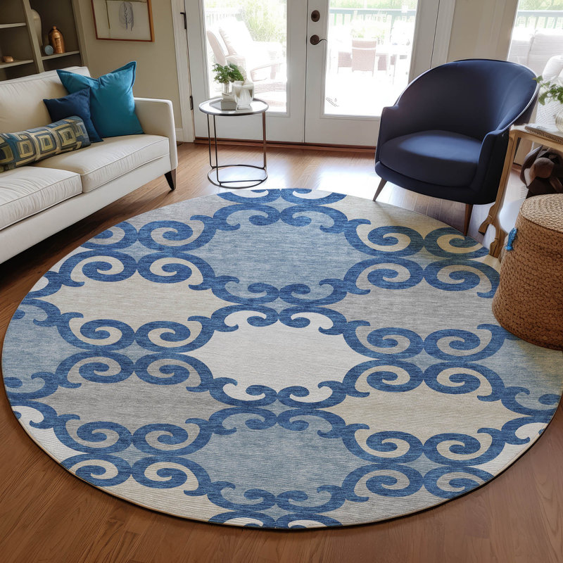 Malek Indoor/Outdoor Area Rug with Non-Slip Backing, Rectangle 2'6" x 3'10"