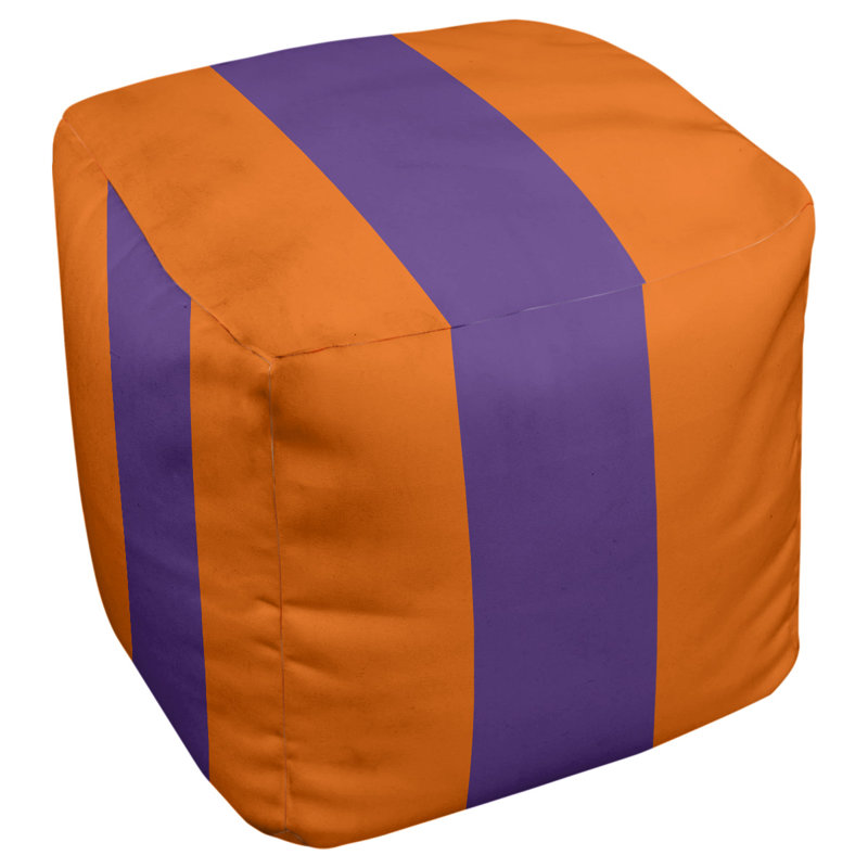 Repose-pieds Stripes, Orange / mauve / orange