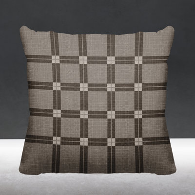 Plaid Outdoor Reversible Throw Pillow