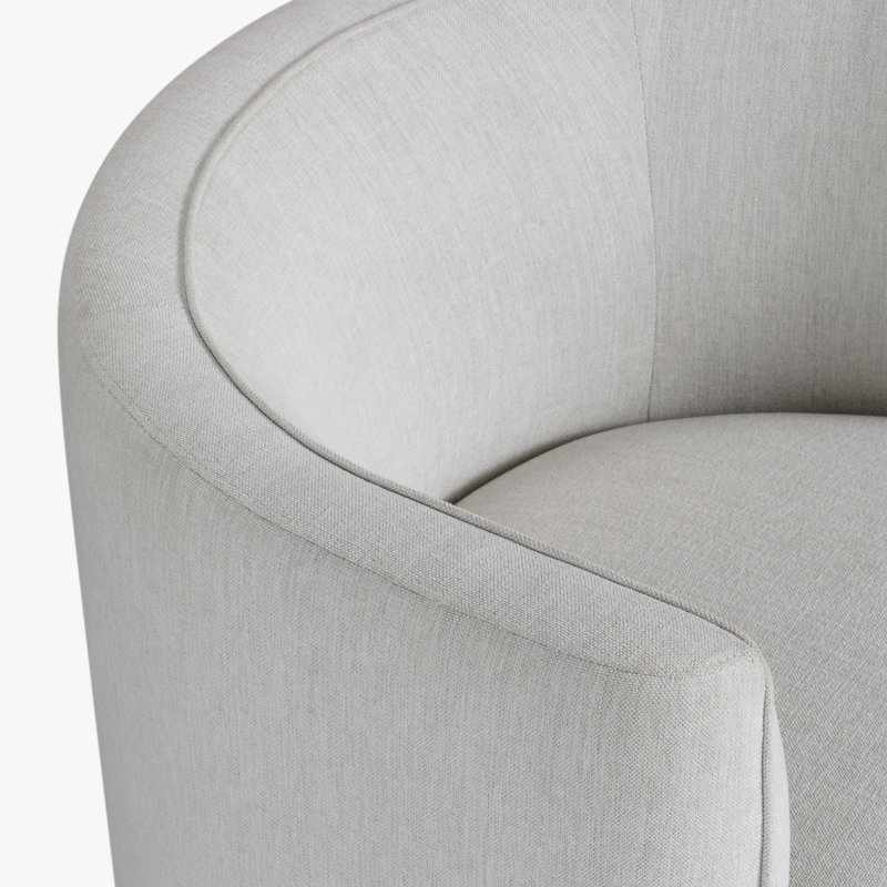 Chaise d'appoint pivotante demi-tonneau Dove Grey