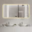 Miroir de salle de bain sans cadre avec lumière, miroir rétroéclairé à DEL