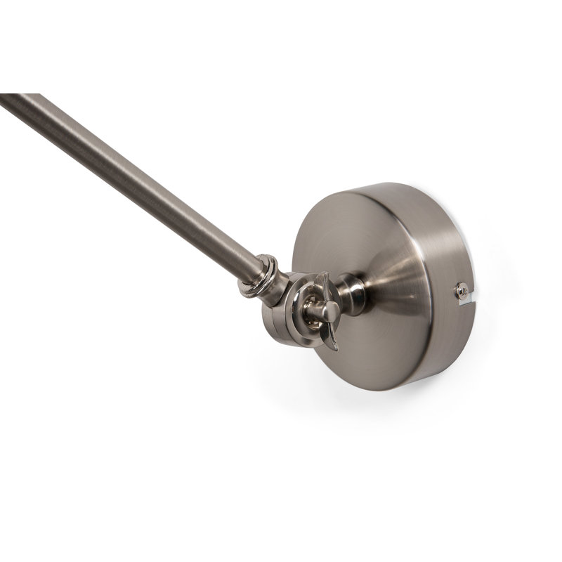 Sandhurst Swing Arm Sconce, Silver/Silver