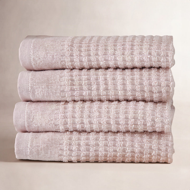 Earline Turkish Cotton Midweight Washcloth, Pink