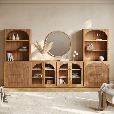 Ensemble de meuble télé 6 pièces Jagger Series 1A2H, brun clair