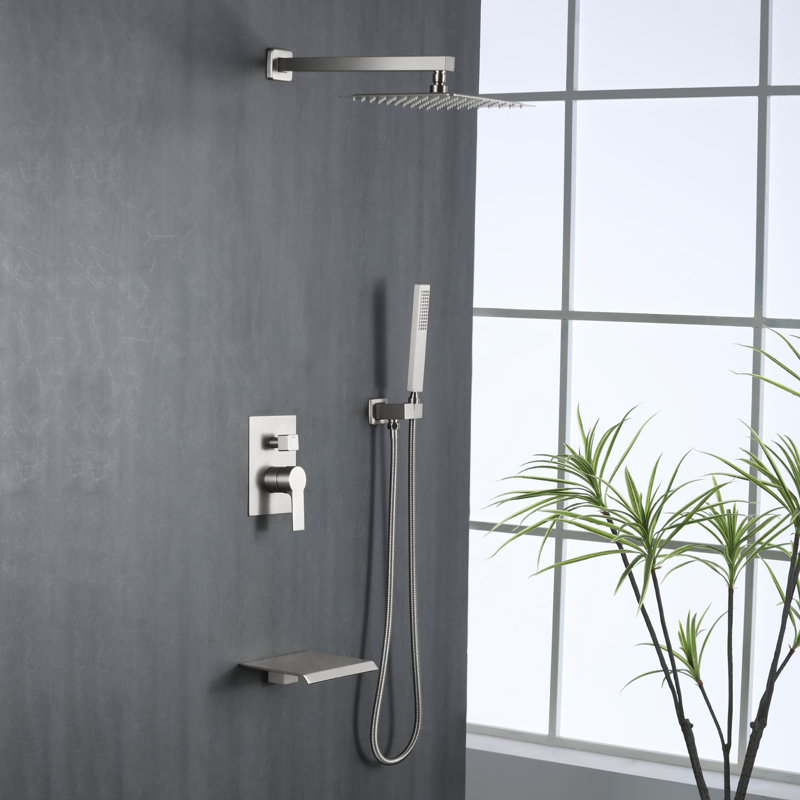 All-In-One Kit with Rough in-Valve, Brushed Nickel
