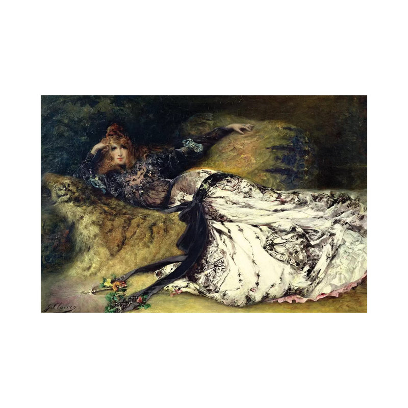 Sarah Bernhardt 1871 by Georges Clairin - Wrapped Canvas Print, 20.32 cm H x 30.48 cm W