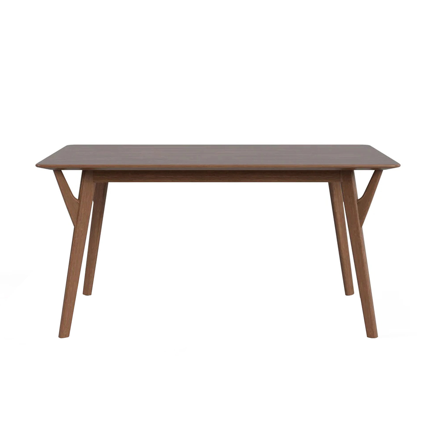George Oliver Rectangular Wooden Dining Table With Angled Legs In ...