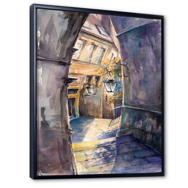 Paris City - Peinture sur toile, H 40 po x l 30 po x P 1,5 po, Cadre flottant noir