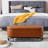 Nakiya Oval Upholstered Ottoman Entryway Bench with Metal Legs