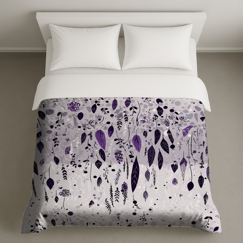 Housse de couette Leaves Bedding Nature Boho, Grand lit