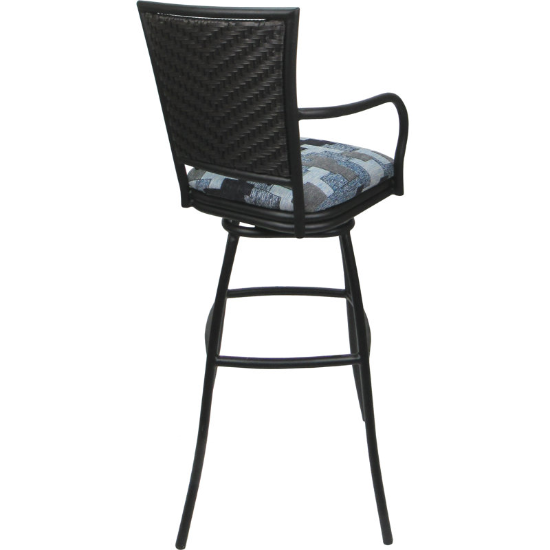 Tabouret de comptoir pivotant intérieur / extérieur - siège de 26 po, Gris, Crème, 30” Seat Height
