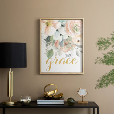 Choisissez «Grace», reproduction encadrée - bois massif