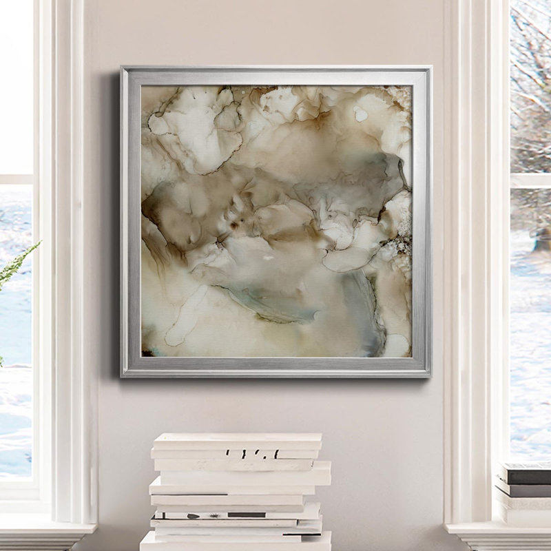 " Stonewashed III " Painting Print, 26.5" H x 26.5" W x 1.5" D, Silver