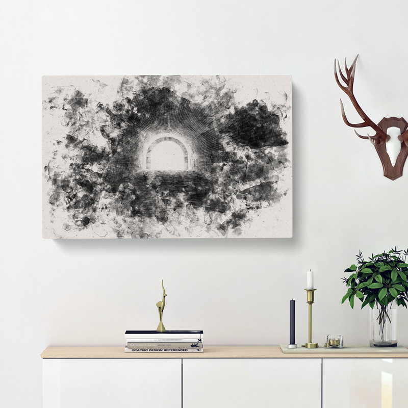Brick Tunnel - Wrapped Canvas Print, 40cm H x 60cm W x 3cm D