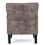 Fauteuil club moderne avec capitonnage, tissu en microfibre, assise avec cadre, microfibre et pieds en bois de bouleau-126678436