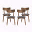 Chaise rembourrée en noyer avec structure en bois durable-801053331-801053332