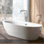 Robinet de baignoire autoportant avec douche à main, 3 poignées, en métal, l 6,37 po x P 42,34 po, unité de douche 11,05 lb