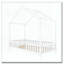Lit de plancher en bois avec auvent en forme de maison-1992708283-1992708282